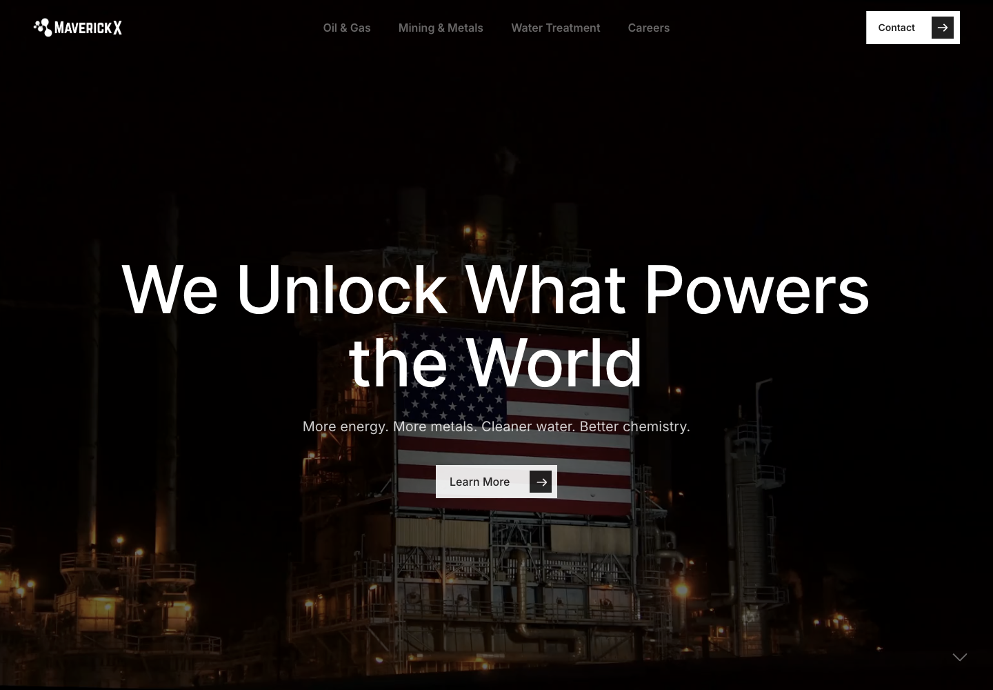 Maverick X public homepage, captured September 23, 2026